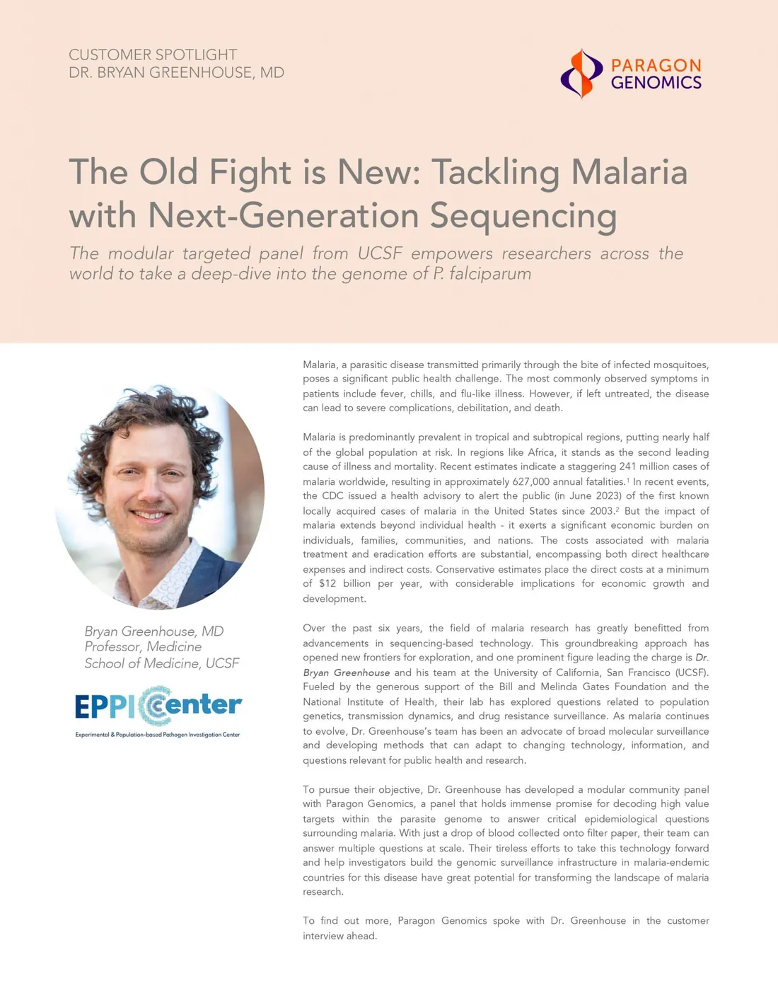 pg-home-spotlight-malaria Tackling Malaria with Next-Generation Sequencing, customer spotlight with Dr. Bryan Greenhouse